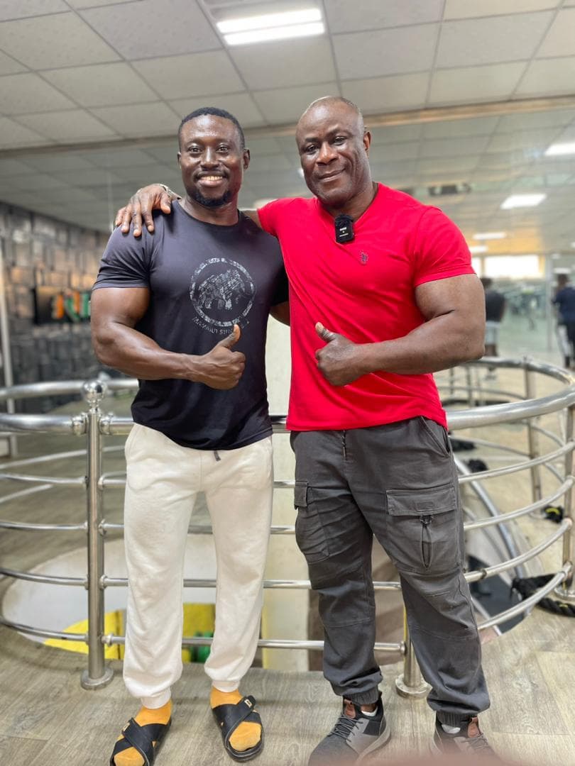 Athlete smiling in the gym after a workout