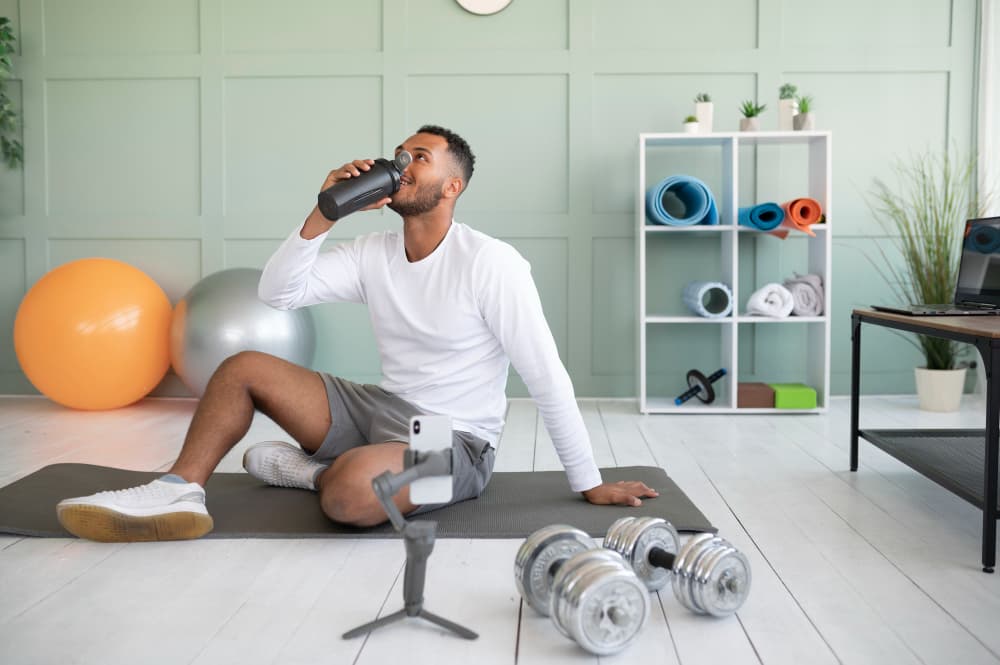 Healthy nutrition and fitness resources background